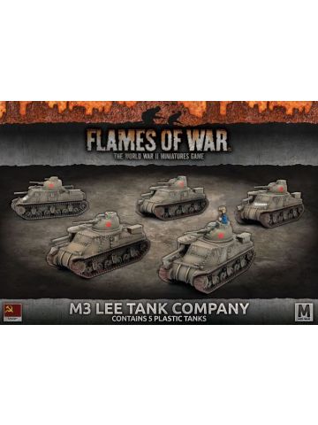 Flames of War SBX42 M3 Lee Company Mid-War (5 Tanks) Plastic Gaming Miniatures