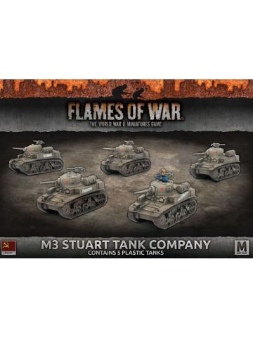 Flames of War SBX43 M3 Stuart Company Mid-War (5 Tanks) Gaming Miniatures