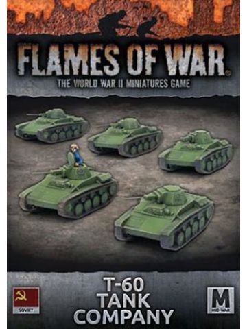 Flames of War SBX45 T-60 Tank Company (5 Tanks) Plastic Gaming Miniatures