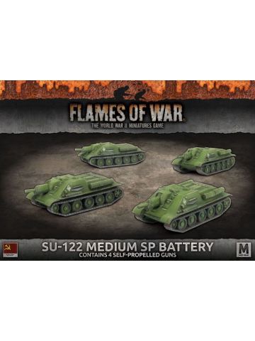 Flames of War SBX60 SU-122 Medium SP Battery Mid-War (4 SP Guns) Miniatures