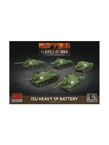 Flames of War SBX63 ISU Heavy SP Battery (5 SP Guns) Plastic Gaming Miniatures