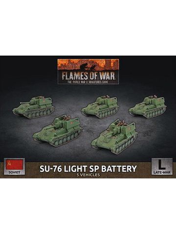 Flames of War SBX65 SU-76 Light SP Battery (5 Guns) Plastic Gaming Miniatures