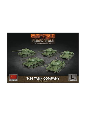 Flames of War SBX66 T-34 Tank Company (5 Tanks) Plastic Gaming Miniatures