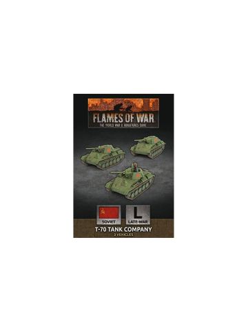 Flames of War SBX68 T-70 Tank Company (3 Tanks) Plastic Gaming Miniatures