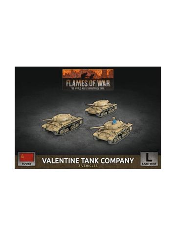 Flames of War SBX69 Valentine Tank Company (3 Tanks) Plastic Gaming Miniatures