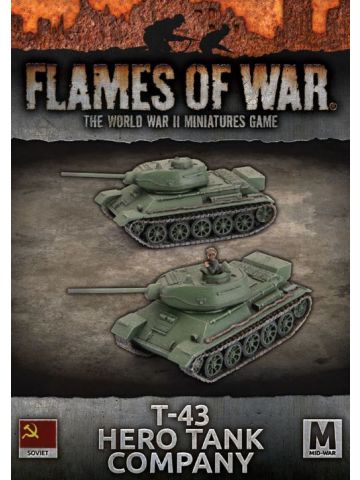 Flames of War SBX72 T-43 Hero Tank Company (2) Gaming Miniatures