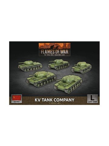 Flames of War SBX73 KV Tank Company (5 Tanks) Plastic Gaming Miniatures