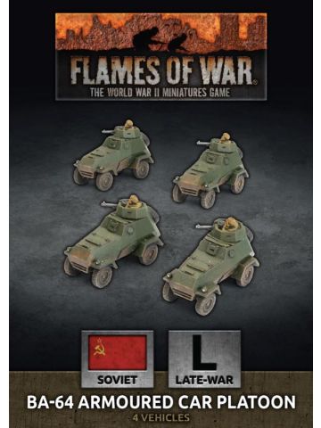 Flames of War SBX76 Late War BA-64 Armored Car Platoon (4) Gaming Miniatures
