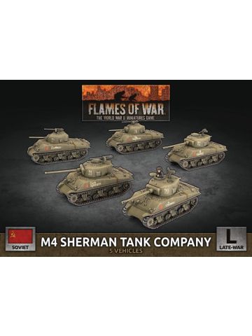 Flames of War SBX84 M4 Sherman Tank Company (5 Tanks) Plastic Gaming Miniatures