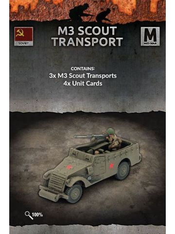 Flames of War SU205 M3 Scout Transport Mid-War (3 Vehicles) Gaming Miniatures