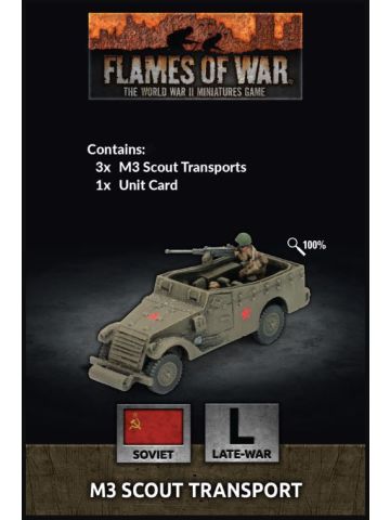 Flames of War SU206 M3 Scout Transport Late War (3 Vehicles) Gaming Miniatures