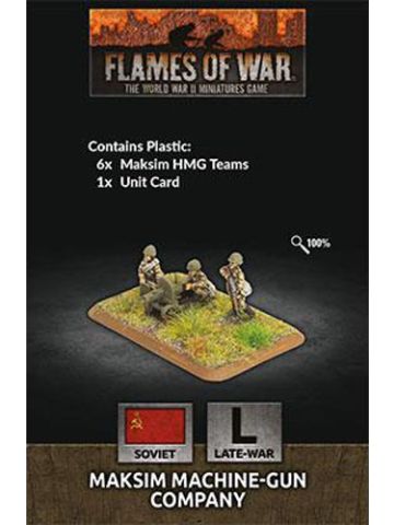 Flames of War SU780 Maxim Machine-Gun Company (6 Guns) Plastic Gaming Miniatures