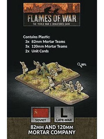 Flames of War SU781 82mm & 120mm Mortar Company (6) Plastic Gaming Miniatures