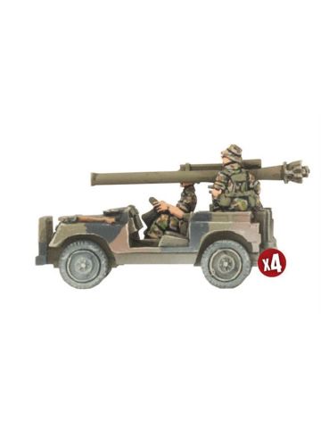 Team Yankee TAU121 Anti-tank Land Rover Section (4 Vehicles) Gaming Miniatures