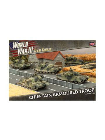 Team Yankee TBBX01 Chieftain Armored Troop (5 Tanks) Gaming Miniatures