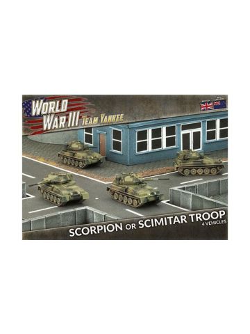 Team Yankee TBBX03 Scorpion Or Scimitar Troop (4 Tanks) Gaming Miniatures