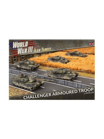 Team Yankee TBBX11 Challenger Armored Troop (5 Tanks) Plastic Gaming Miniatures