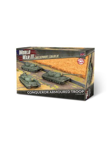 Team Yankee TBBX17 Conqueror Armoured Troop (3 Tanks) Plastic Gaming Miniatures
