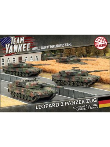 Team Yankee TGBX01 Leopard 2 Tank Platoon (5 Tanks) Plastic Gaming Miniatures