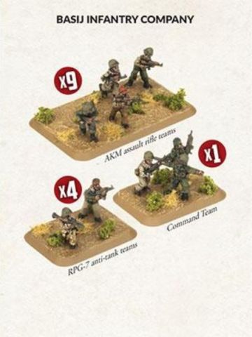 Team Yankee TIR703 Basij Infantry Company (47 Figures) Gaming Miniatures