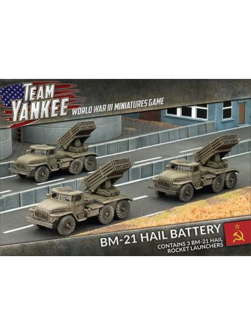 Team Yankee TSBX08 Soviet BM-21 Hail Battery (3 Vehicles) Gaming Miniatures