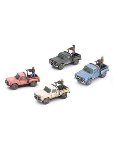 Team Yankee TUS713 Pickup Trucks (4 Vehicles) Gaming Miniatures