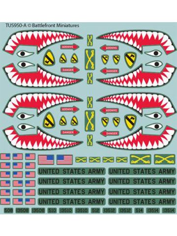 Team Yankee TUS950 American Decal Set for US Army & USMC Vehicles