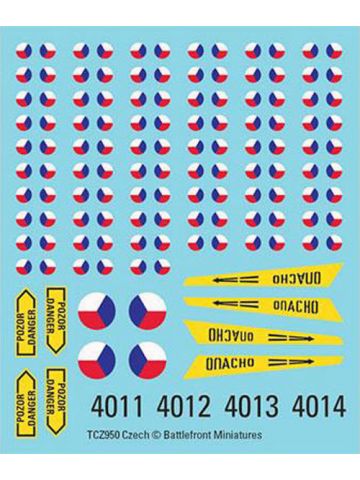 Team Yankee TWP950 Czechoslovak Decal Set (4 Sheets)