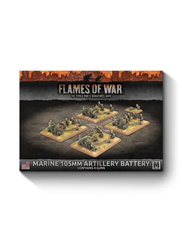 Flames of War UBX100 Marine 105mm Artillery Battery (4 Guns) Gaming Miniatures
