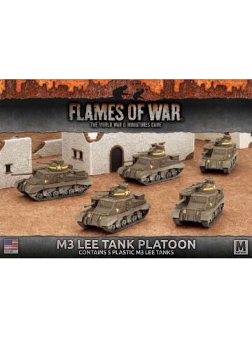 Flames of War UBX50 M3 Lee Tank Platoon (5 Tanks) Plastic Gaming Miniatures