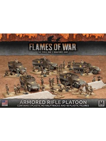 Flames of War UBX51 Armored Rifle Platoon (33 Figs & 5 Tanks) Gaming Miniatures