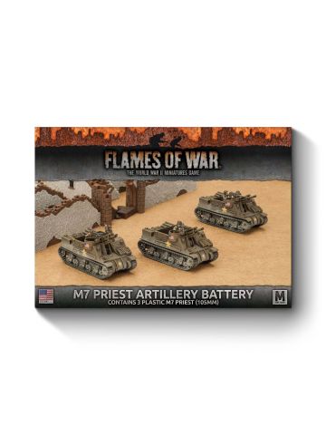 Flames of War UBX54 Mid War M7 Priest Armored Artillery Battery (3) Miniatures