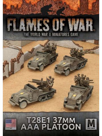Flames of War UBX61 T28E1 37mm AAA Platoon (4 Vehicles) Gaming Miniatures