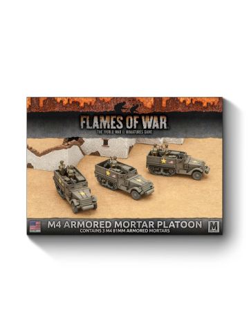 Flames of War UBX62 Mid War M4 81mm Armored Mortar Platoon (3) Gaming Miniatures