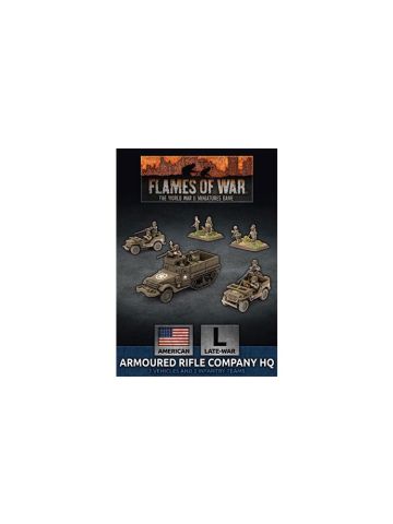 Flames of War UBX74 Armored Rifle Company HQ (2 Vehicles & Infantry) Miniatures