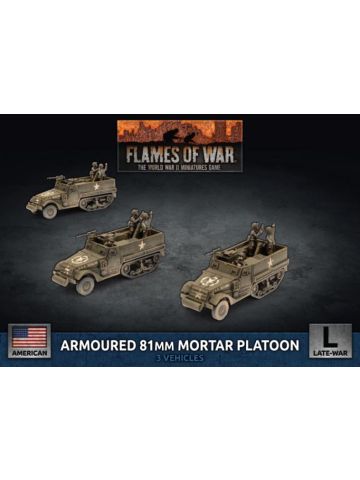 Flames of War UBX78 Late War M4 81mm Armored Mortar Platoon (3) Miniatures