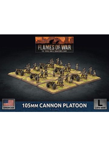 Flames of War UBX82 105mm Cannon Platoon (6 Guns) Plastic Gaming Miniatures