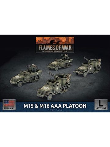 Flames of War UBX87 M15/M16 AAA Platoon (4 Vehicles) Gaming Miniatures