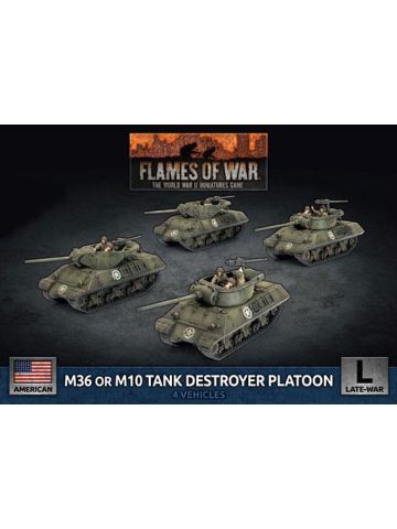 Flames of War UBX89 M36 & M10 Tank Destroyers (4 TDs) Plastic Gaming Miniatures