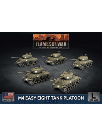 Flames of War UBX91 M4 Easy Eight (76mm) Platoon (5 Tanks) Gaming Miniatures