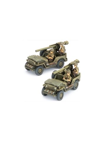 Flames of War US121 Jeep with 105mm Recoilless Rifle (2) Gaming Miniatures