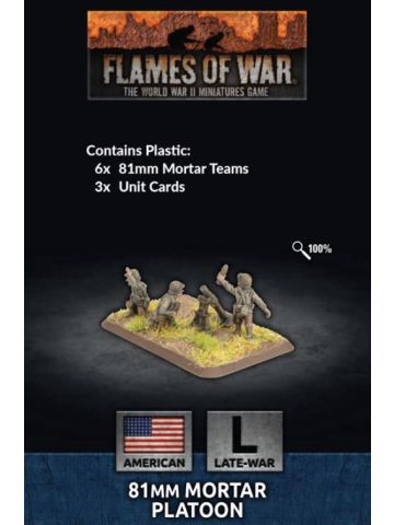 Flames of War US804 81mm Mortar Platoon Late War (18 Figures) Gaming Miniatures
