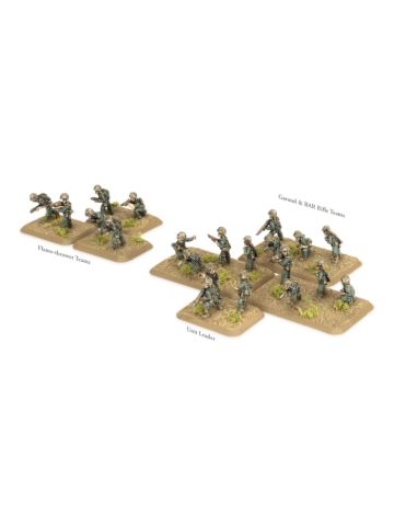 Flames of War US816 Marine Engineer Assault Section (21 Figures) Miniatures