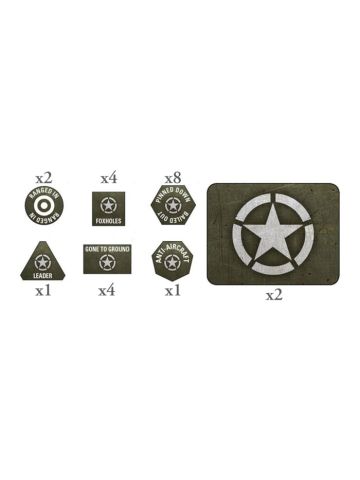 Flames of War US907 American Late War Tokens and Objectives