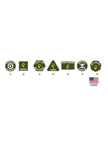 Nam 1965-1972 VE003 1st Cavalry Division (Airmobile) Token Set