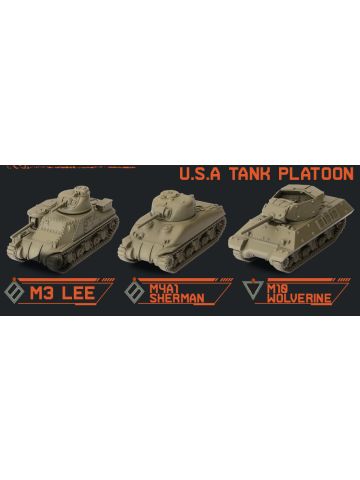World Of Tanks WOT63 US Tank Platoon M3, M4A1 75mm, M10 Gaming Miniatures