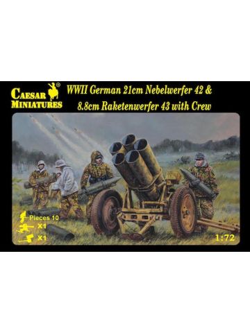 Caesar Miniatures H093 Nebelwerfer & Raketenwerfer with Crew 1/72 Scale Kit