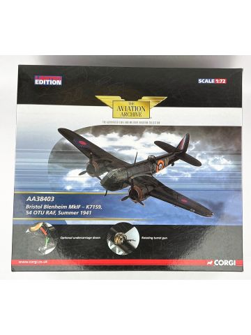Corgi AA38403 Bristol Blenheim MkIF - K7159 54 OTU RAF Summer 1/72 Scale Model