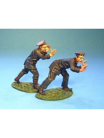 John Jenkins Knights of the Skies German Ground Crew Manouvering a Fokker