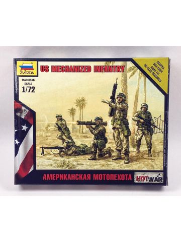 Zvezda 7407 US Mechanized Infantry 1/72 Scale Plastic Model Figures Kit